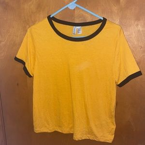 Mustard Yellow Ringer Tee